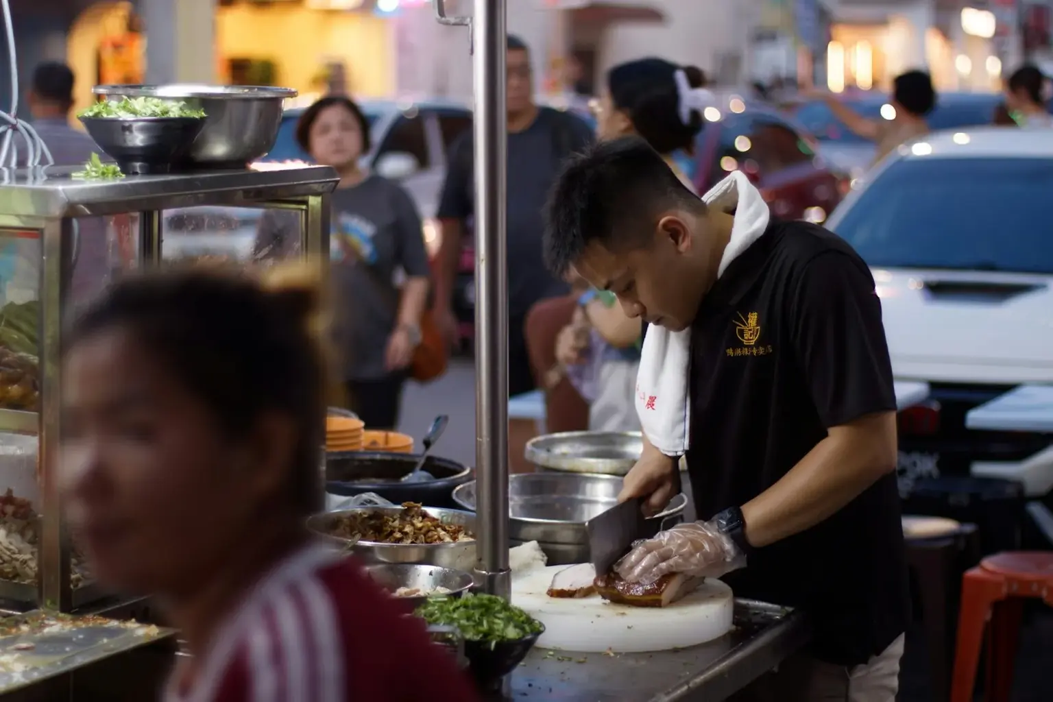 A food vendor at work in Penang